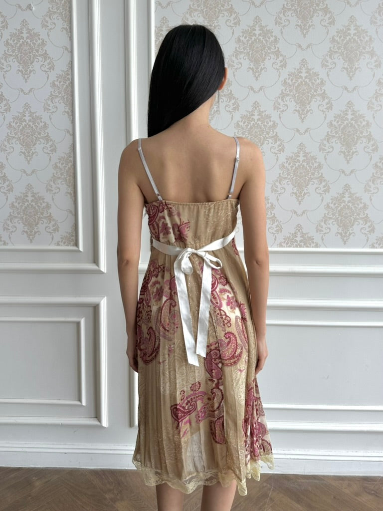 Champagne paisley dress