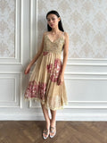Champagne paisley dress