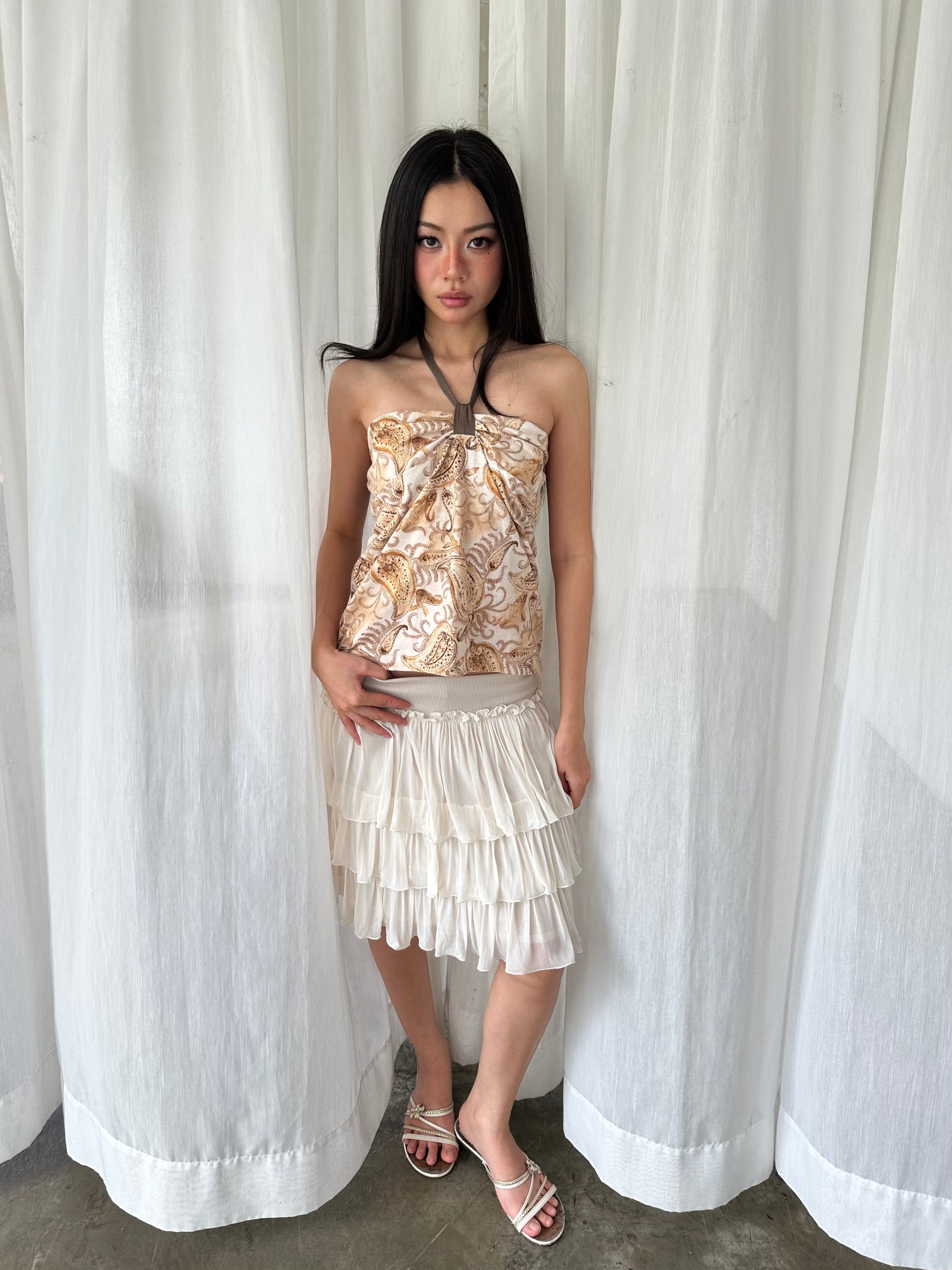 Soft paisley halter top