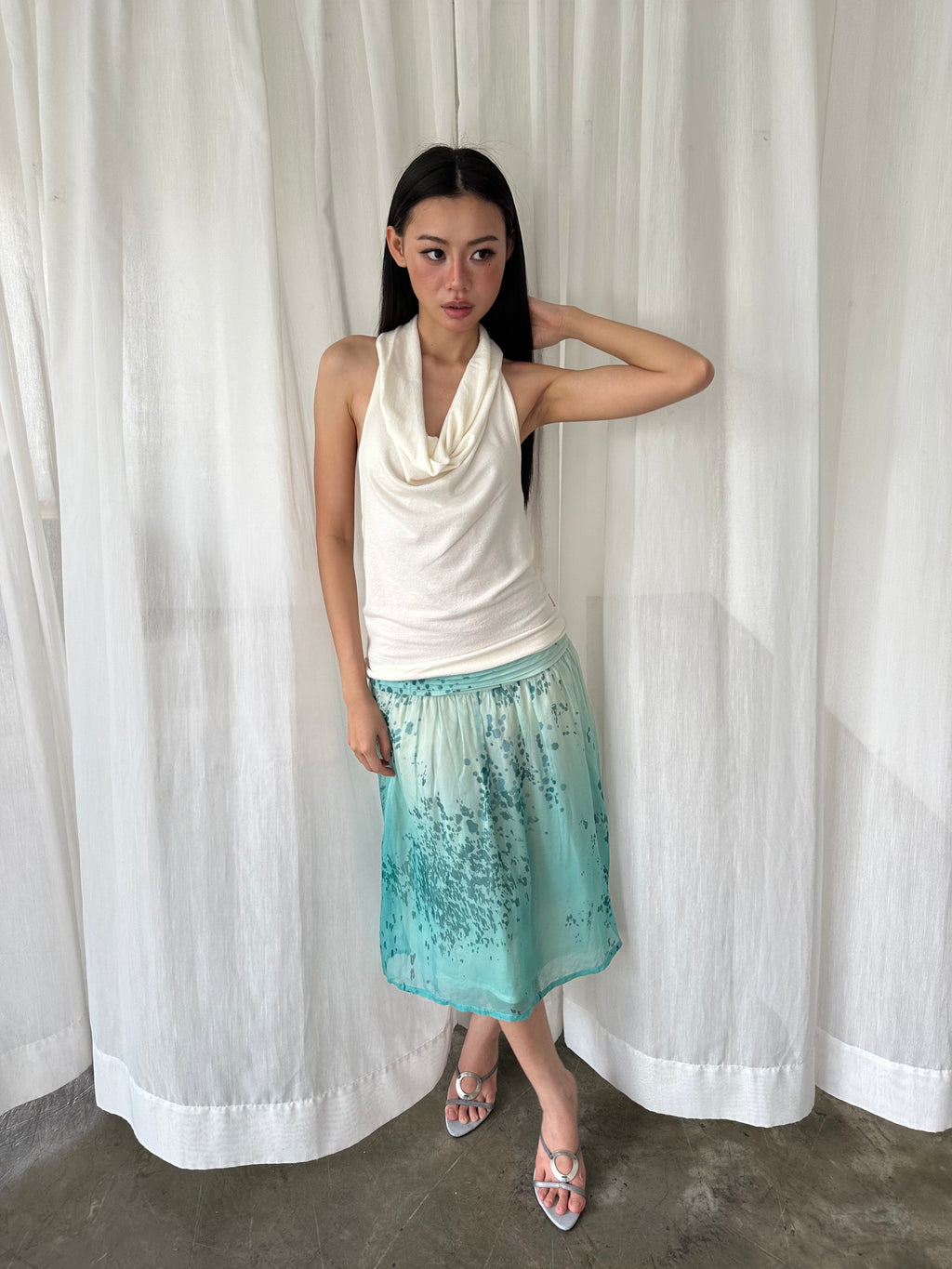 Lagoon chiffon skirt
