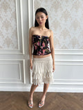 Floral ring tube top