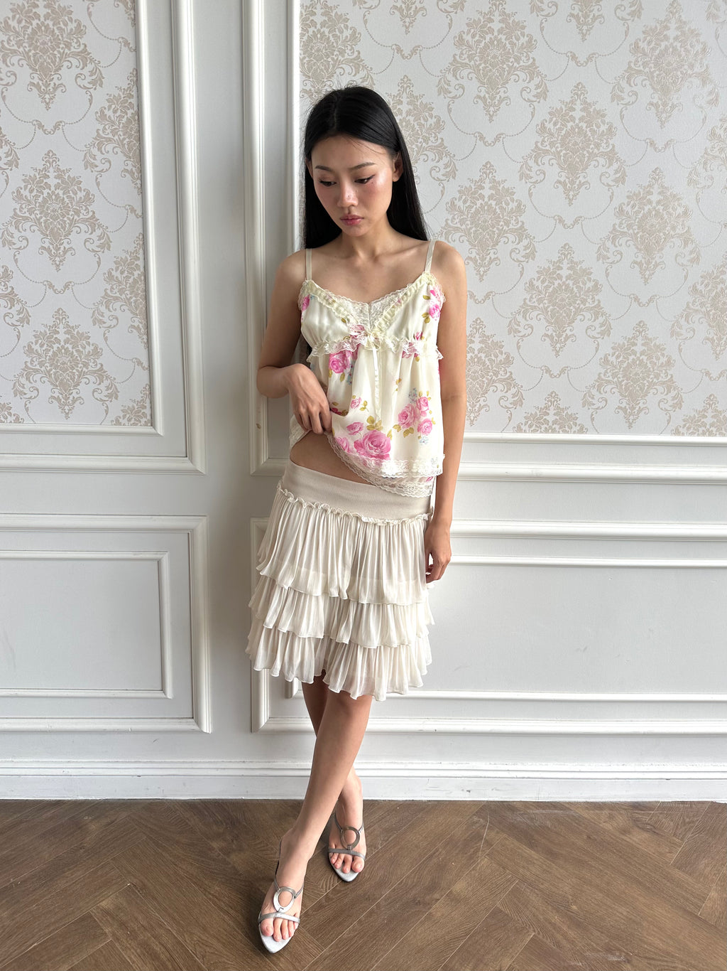Floral babydoll camisole