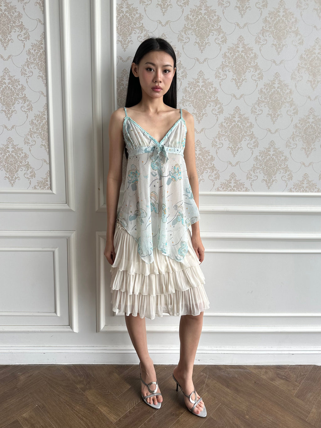 Aqua butterfly camisole