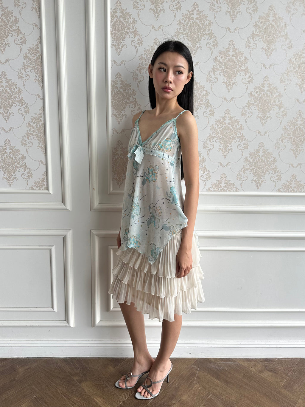 Aqua butterfly camisole