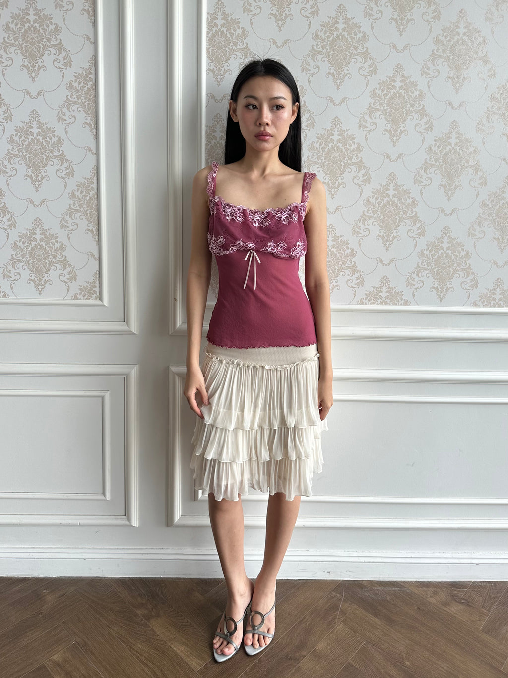 Gilligan o’malley lace trim camisole