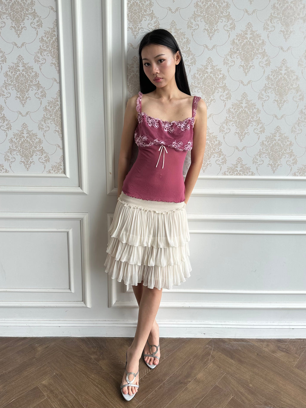 Gilligan o’malley lace trim camisole