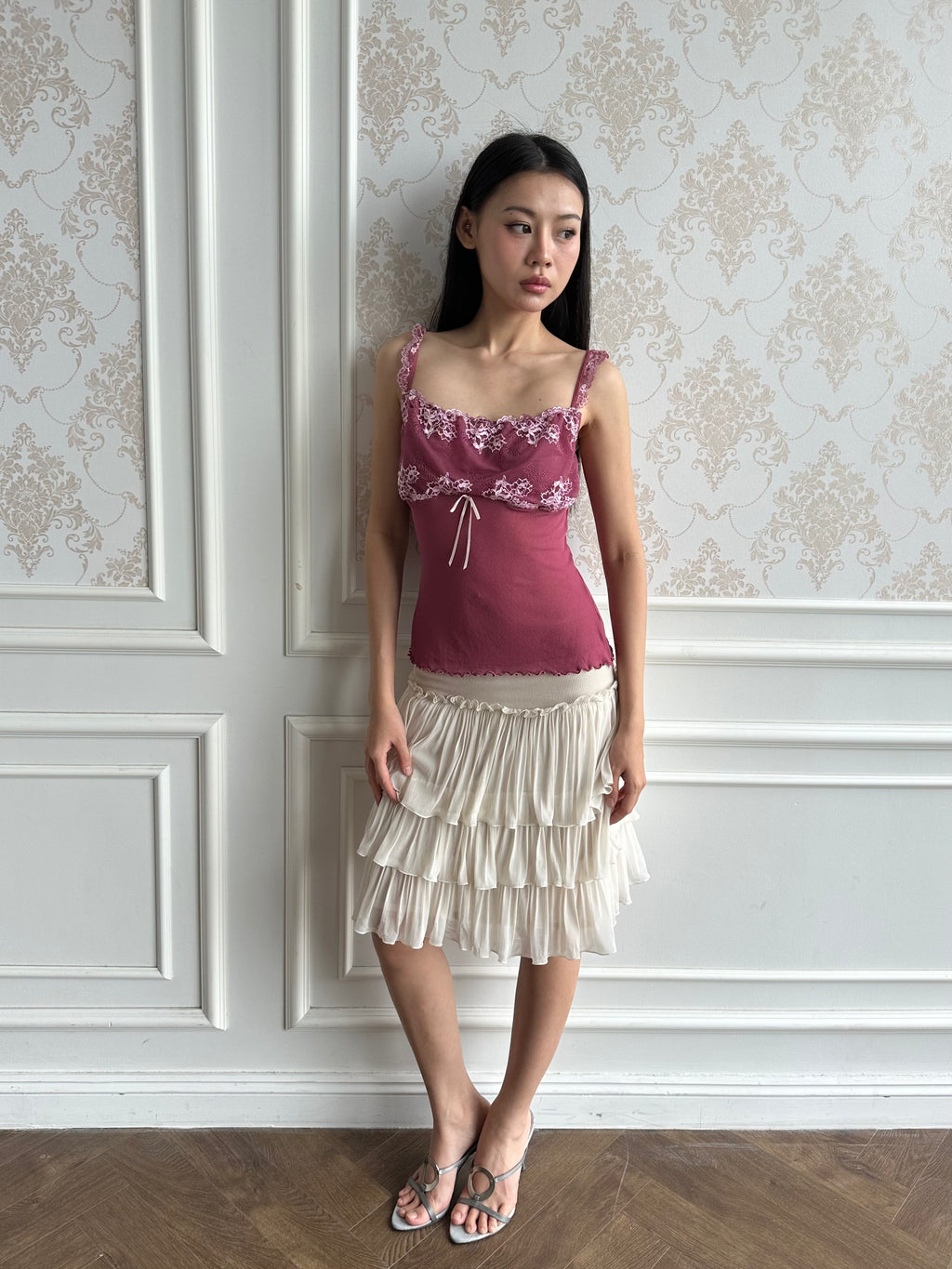 Gilligan o’malley lace trim camisole