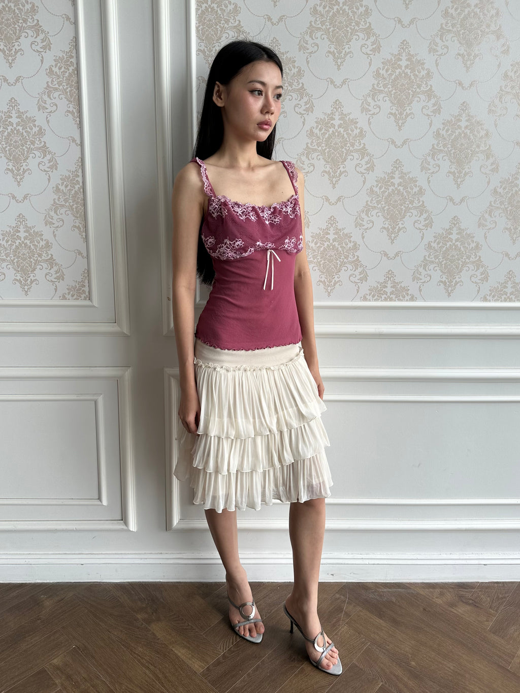 Gilligan o’malley lace trim camisole