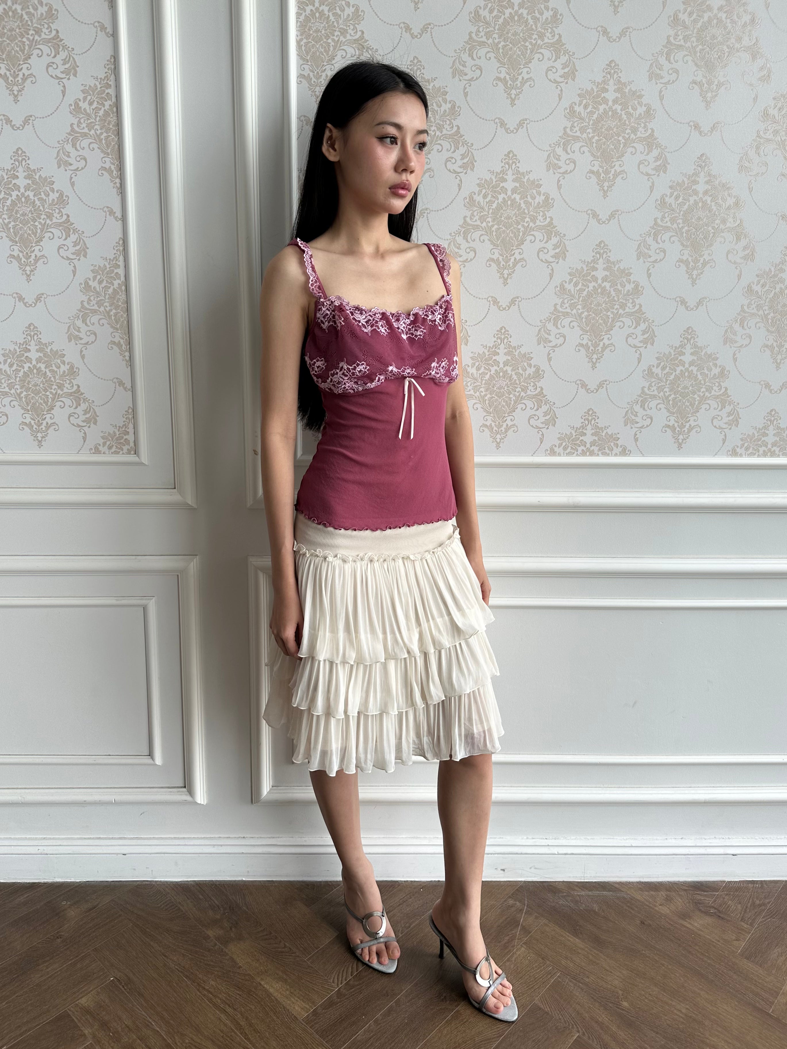 Gilligan o’malley lace trim camisole