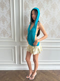 Hooded backless top