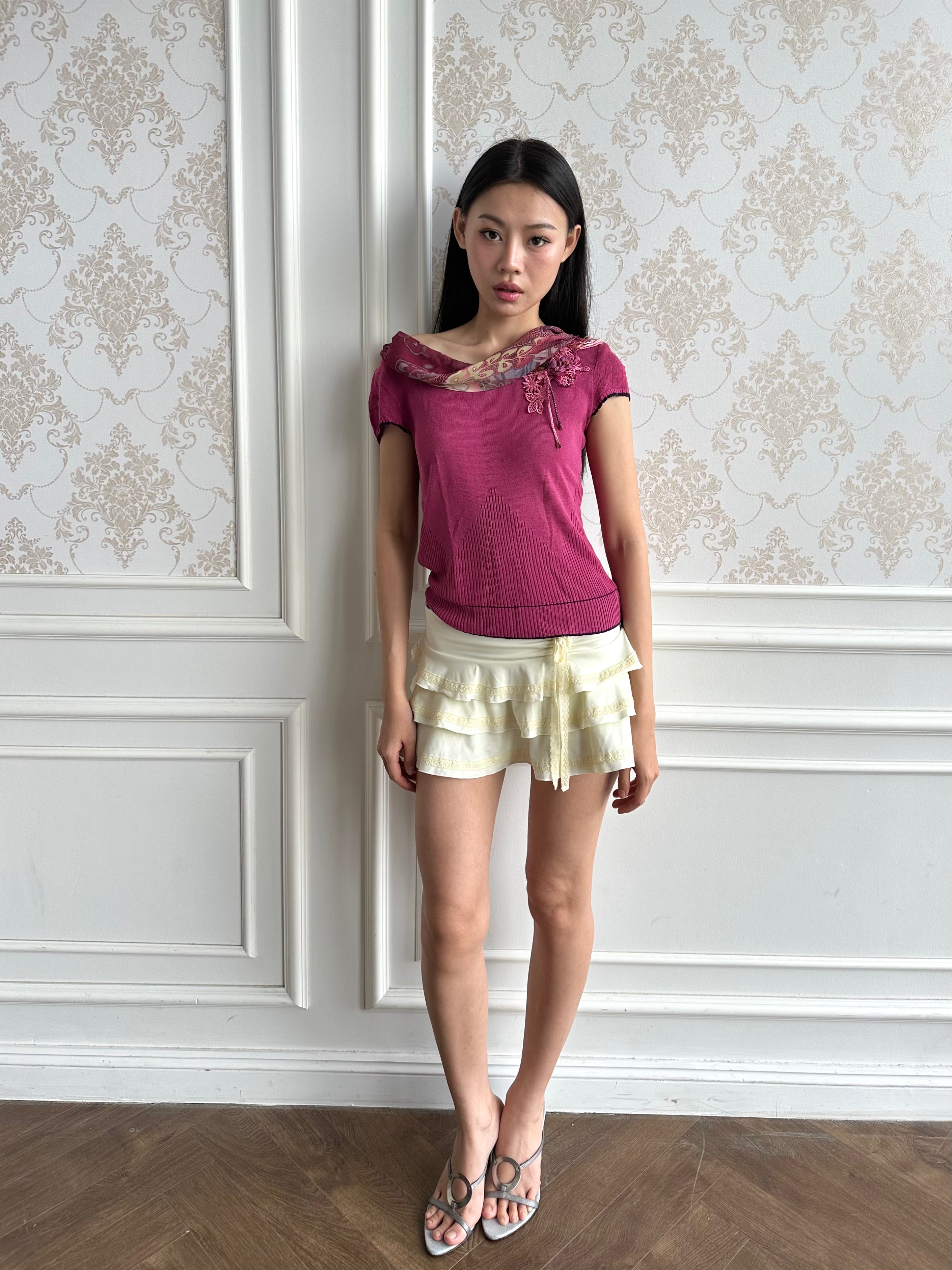 Paisley neckline blouse