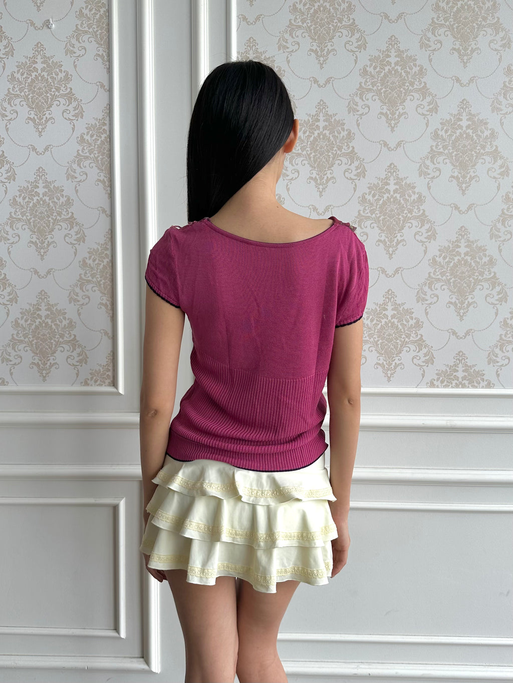 Paisley neckline blouse