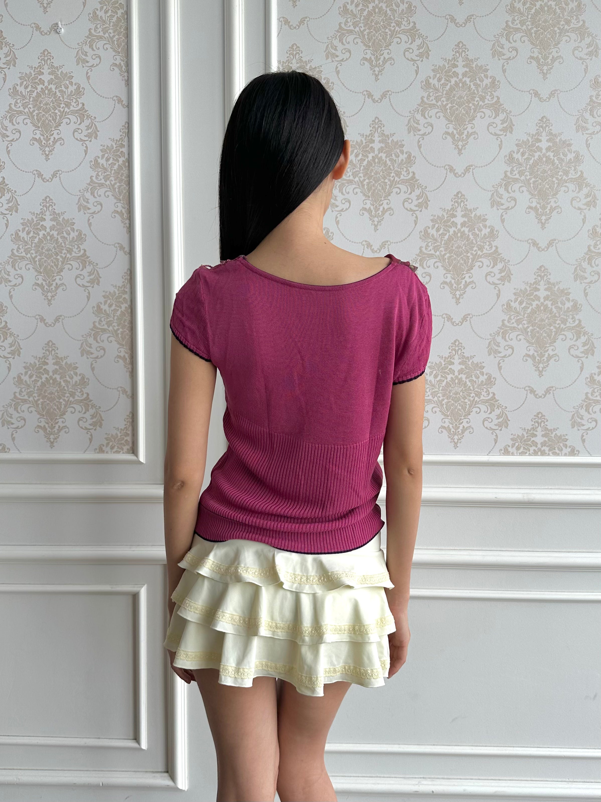 Paisley neckline blouse