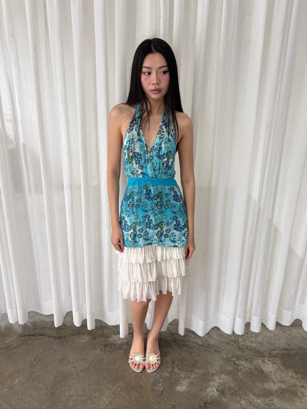 Beaded halter top