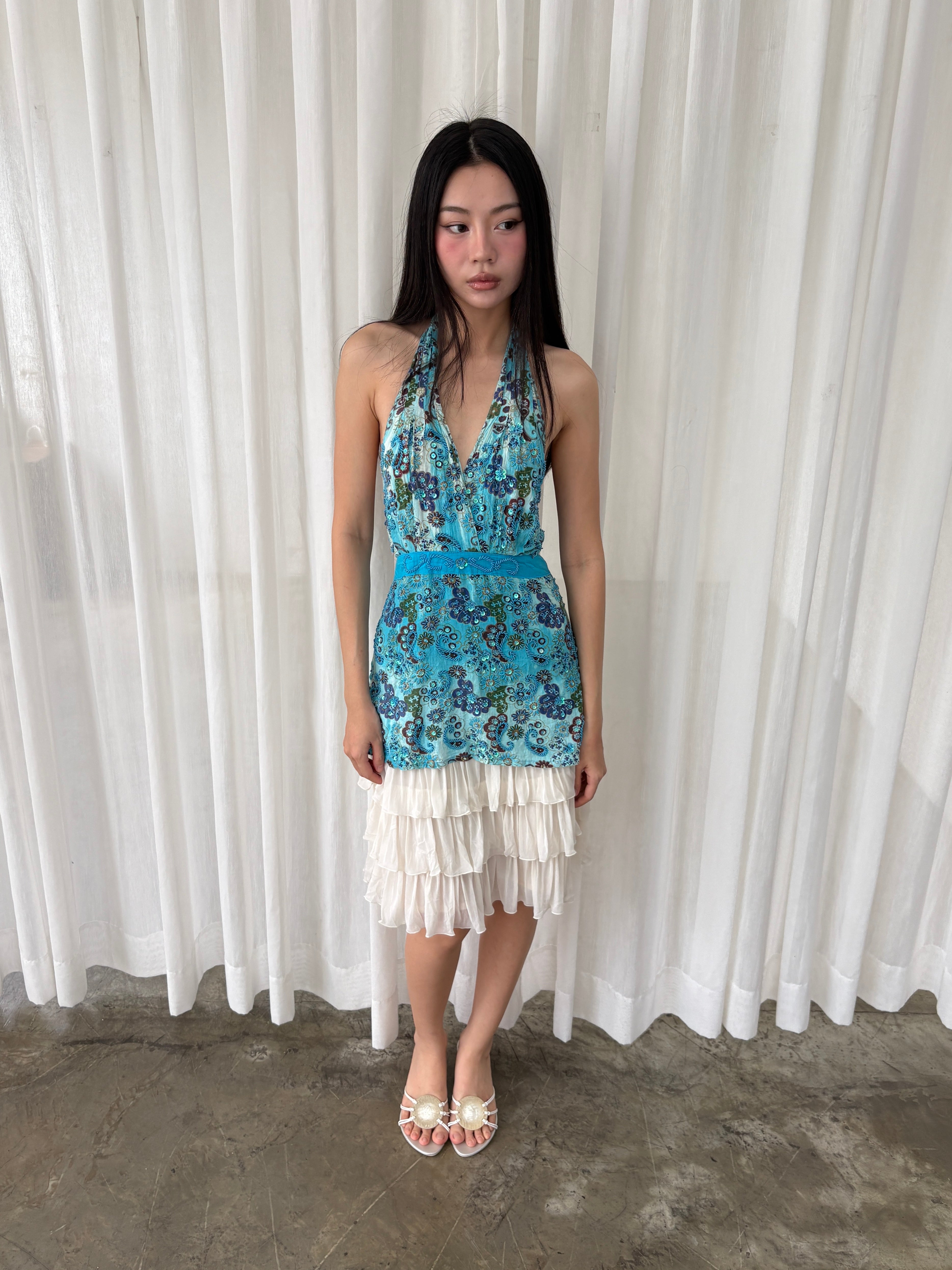 Beaded halter top