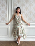 Mint paisley halter dress