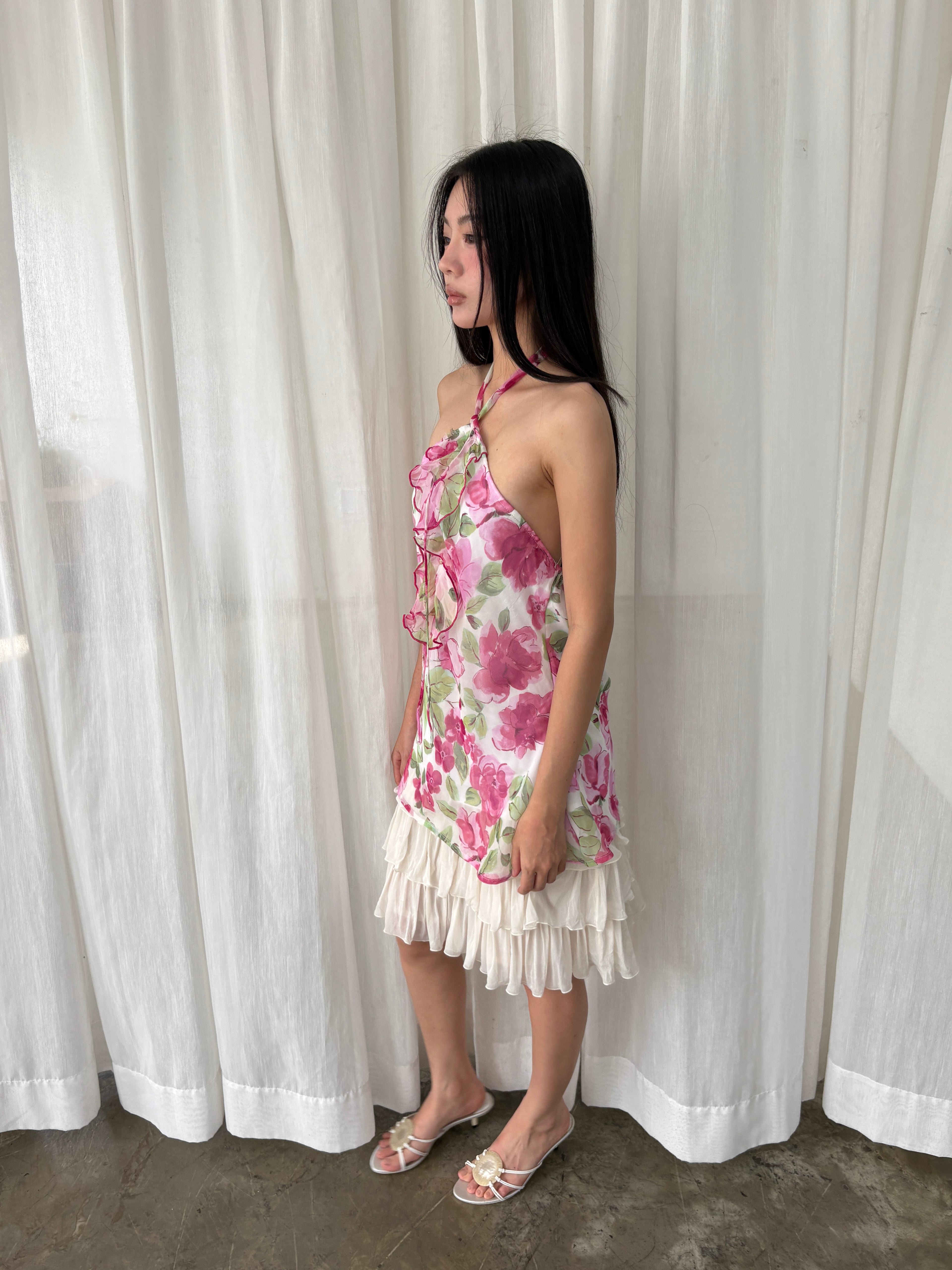 Floral halter top