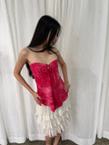 Red sequin tube top