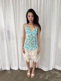 Floral blue camisole