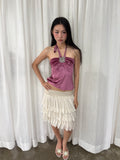 Velour halter top