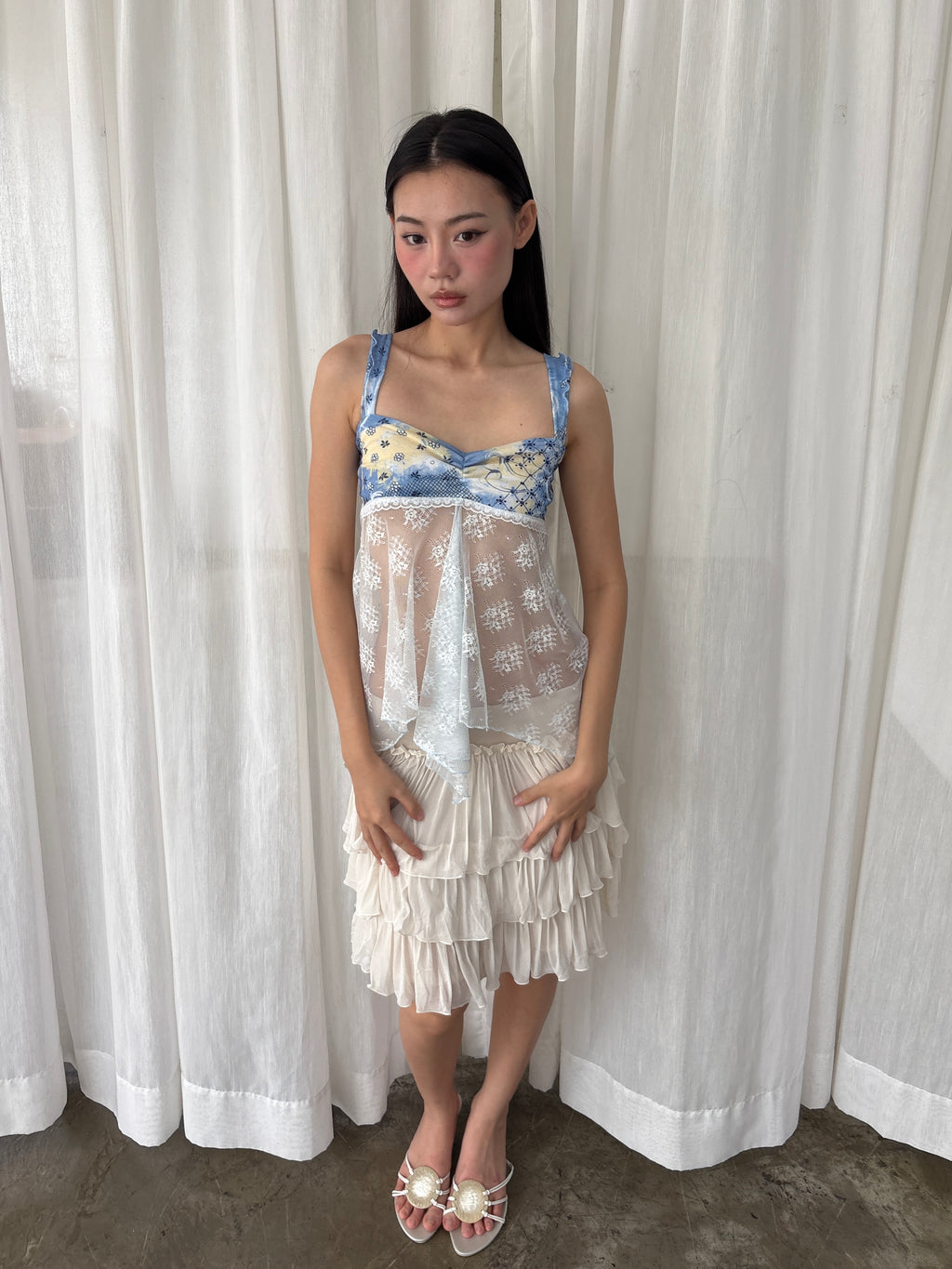 Sheer lace camisole