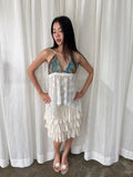 Sheer lace halter top