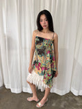 Paisley side drape camisole