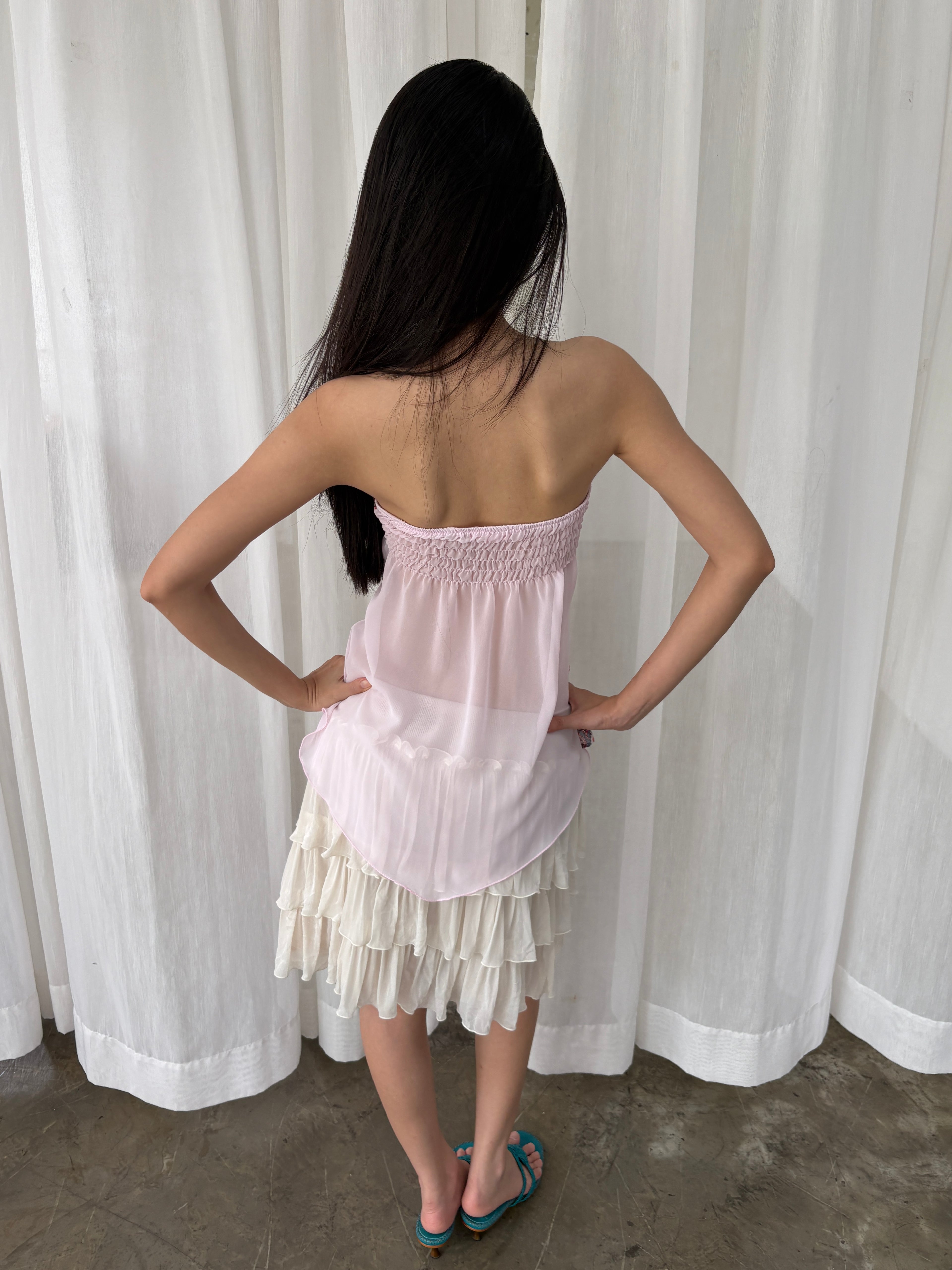 Mixed paisley chiffon top