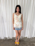 Floral sweetheart top