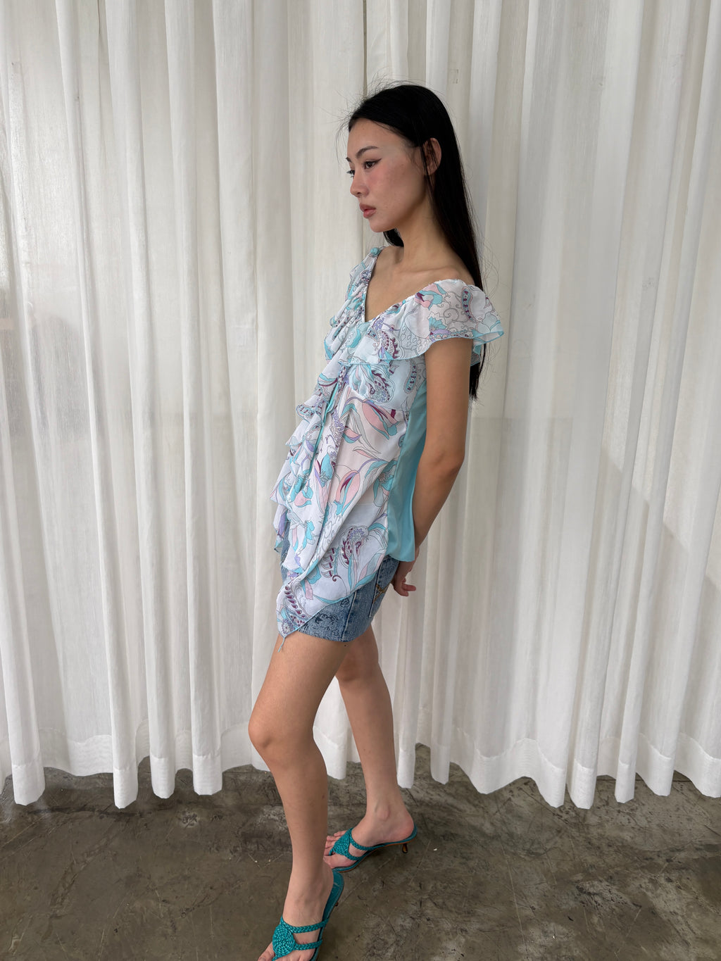 Butterfly chiffon top