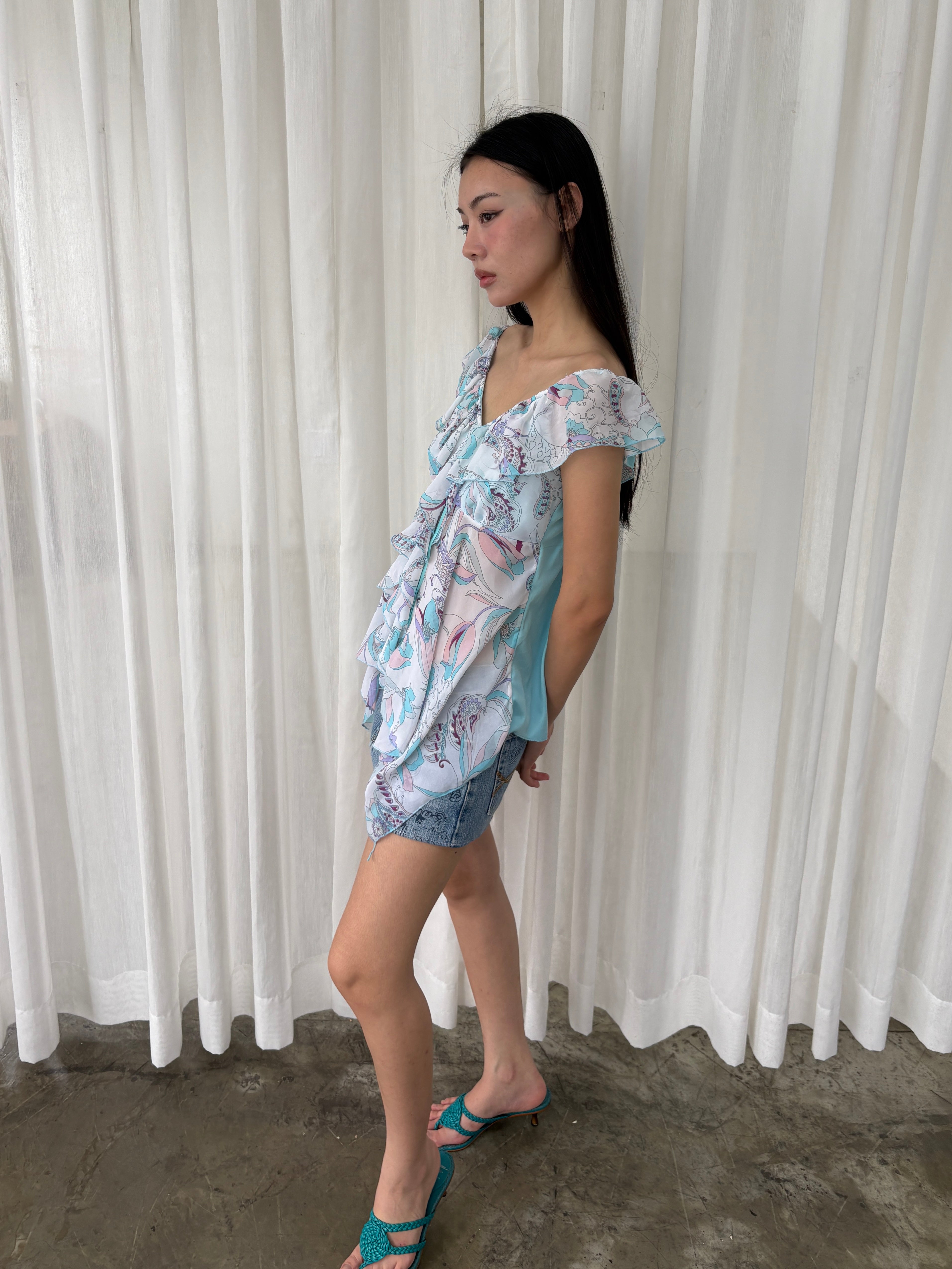 Butterfly chiffon top