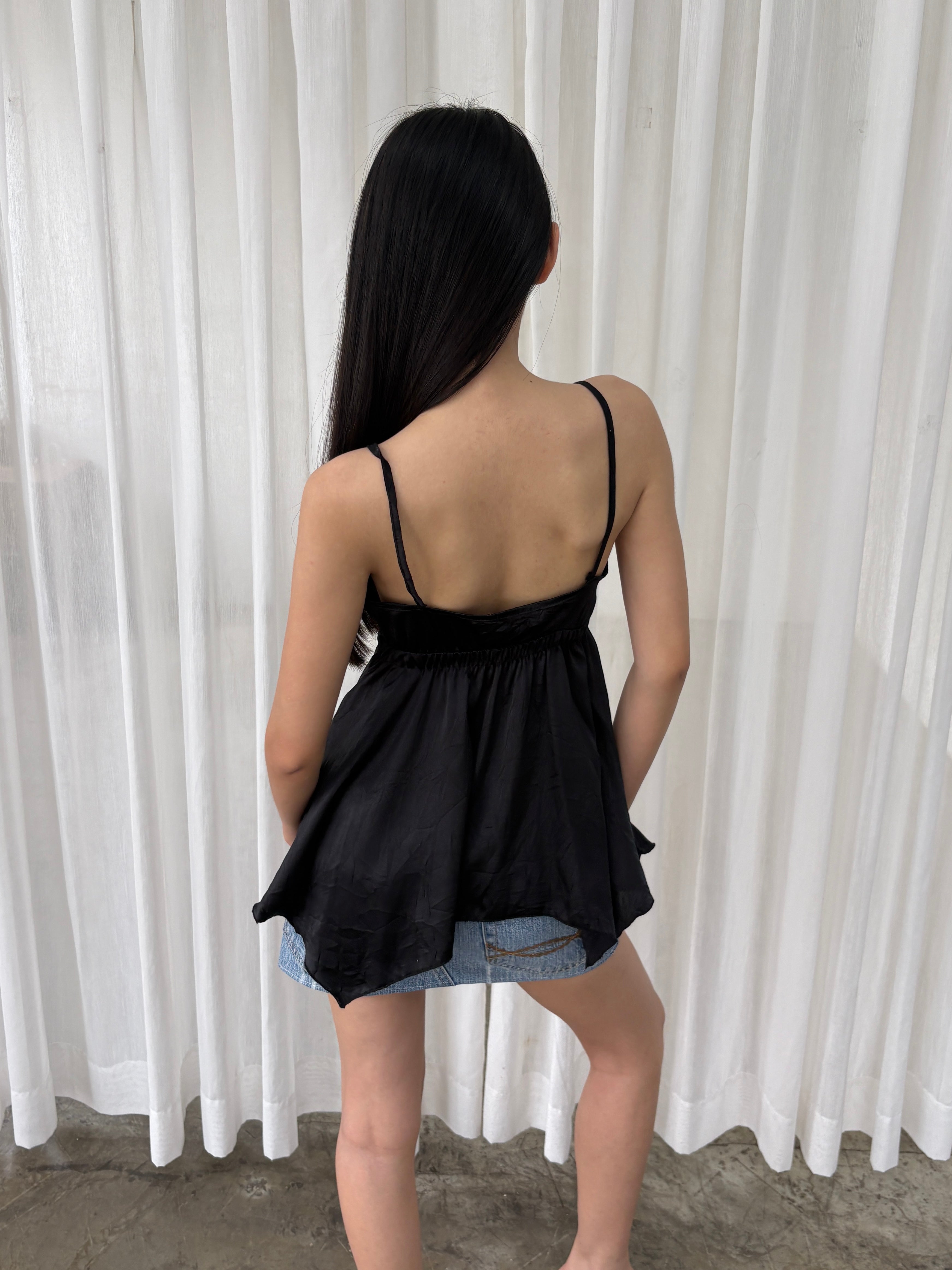 Black sequin camisole