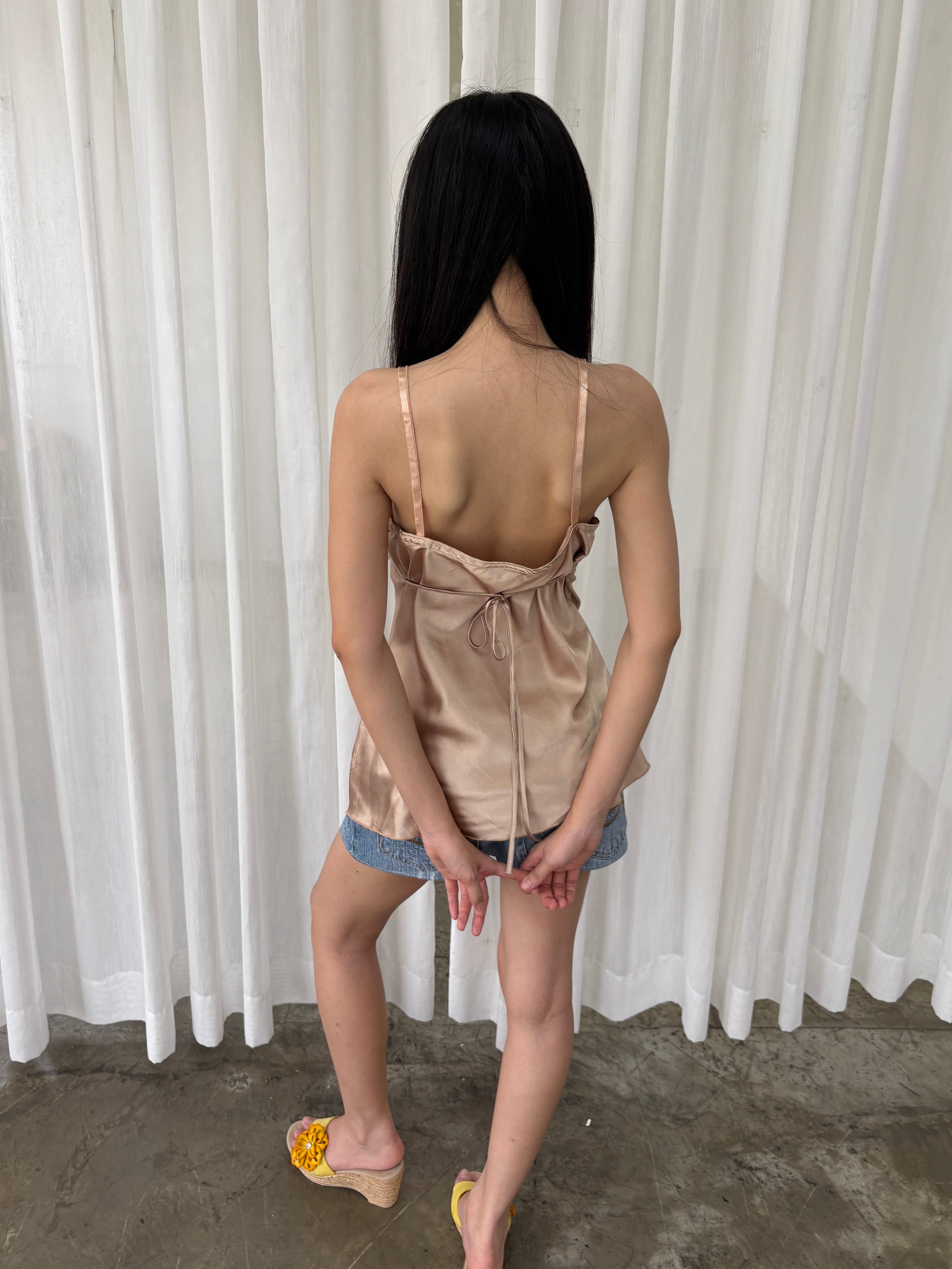 Champagne lace camisole