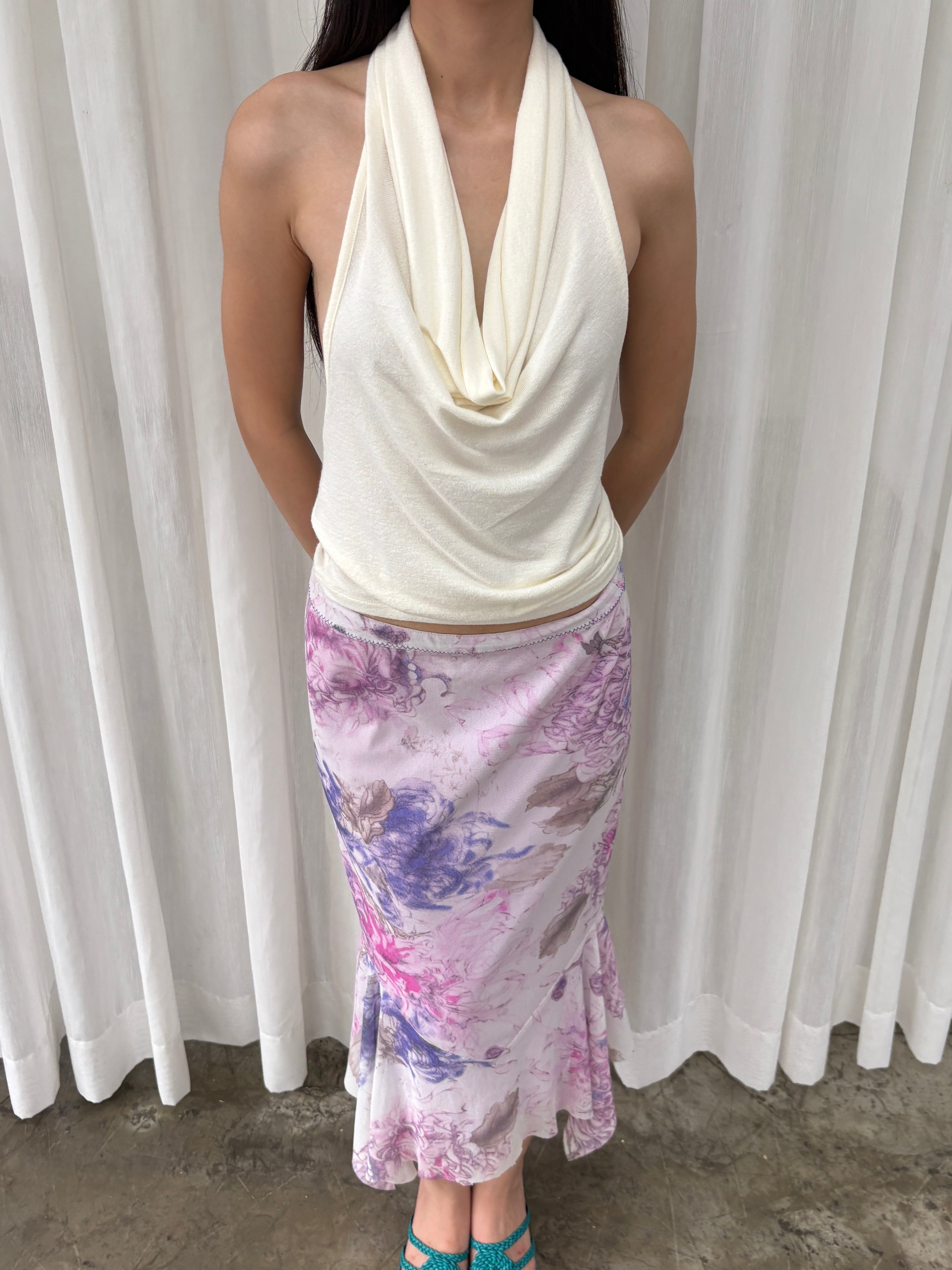 Lilac floral skirt
