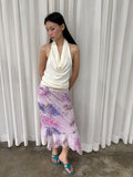 Lilac floral skirt