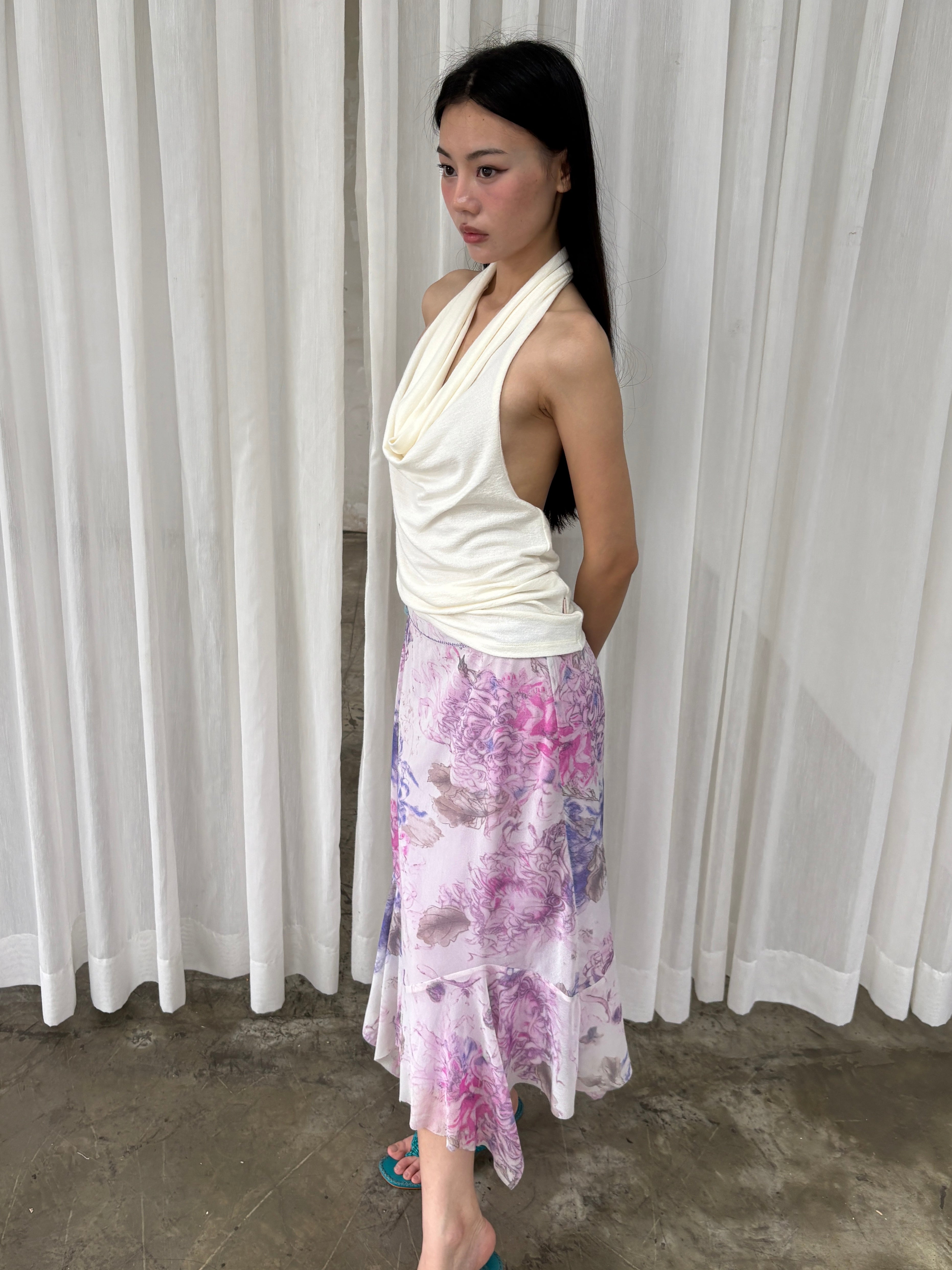 Lilac floral skirt