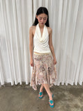 Cream paisley skirt