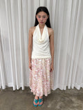 Pink paisley skirt