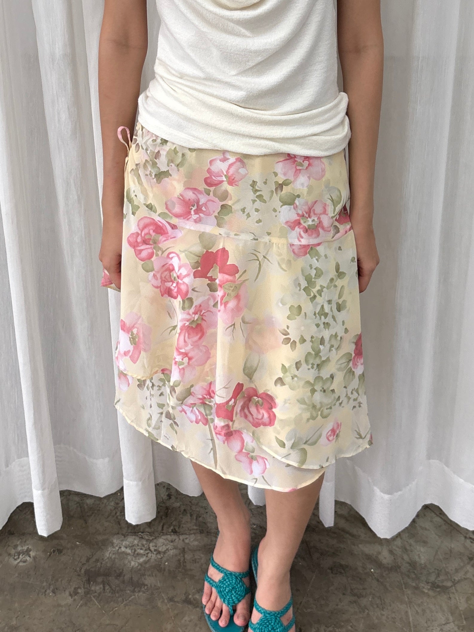 Garden print skirt