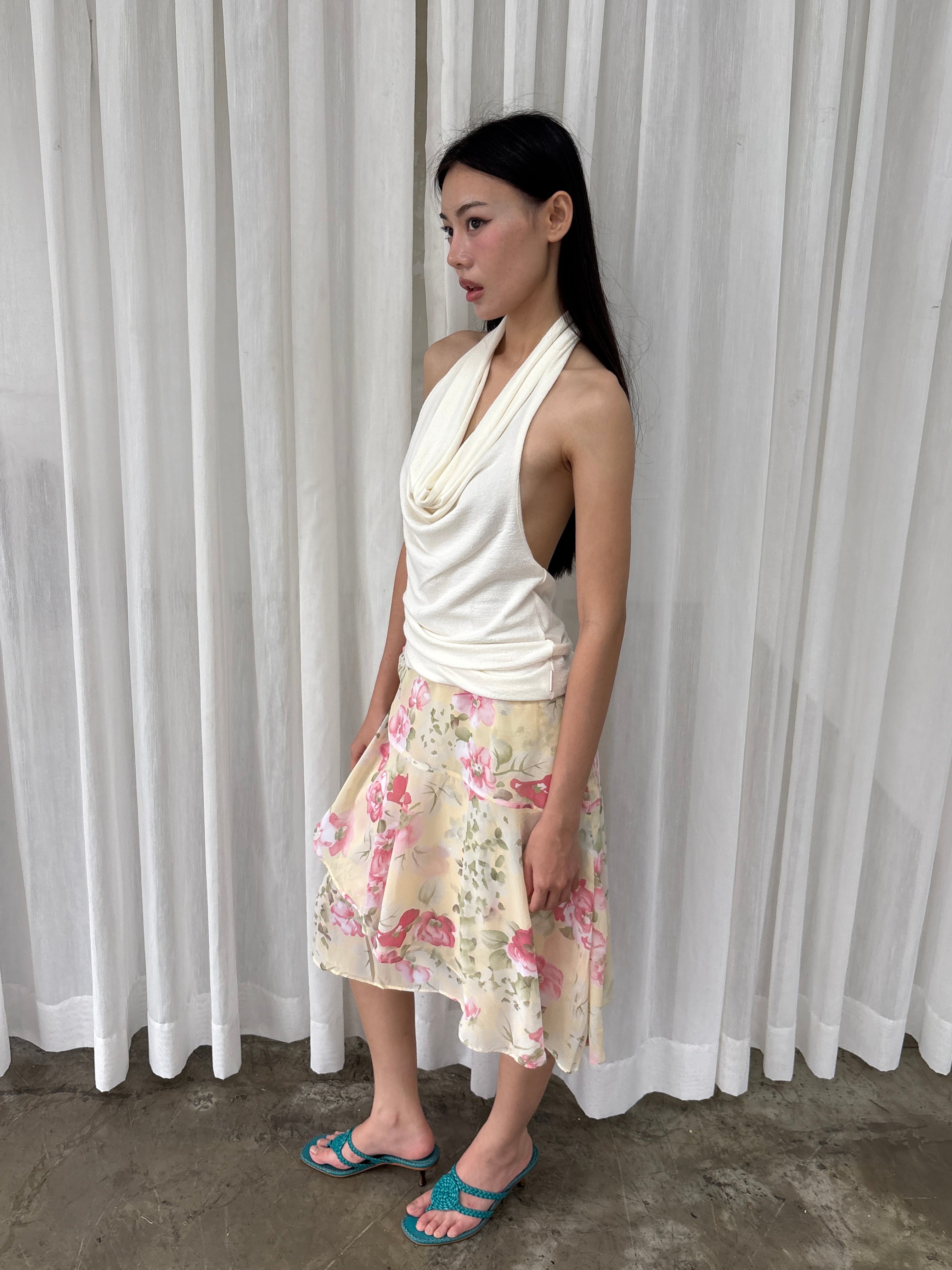 Garden print skirt