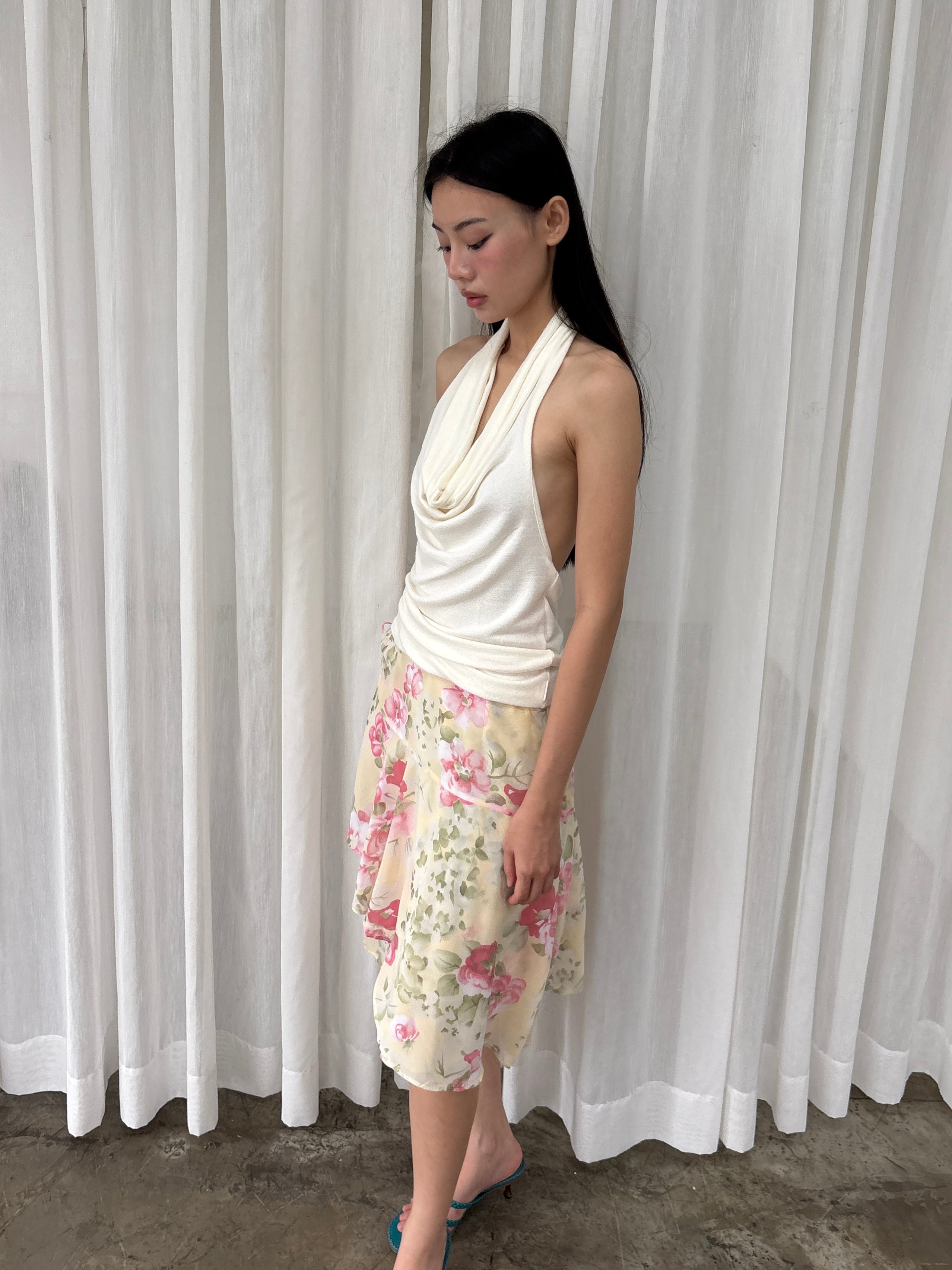 Garden print skirt