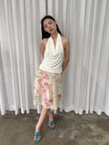 Garden print skirt