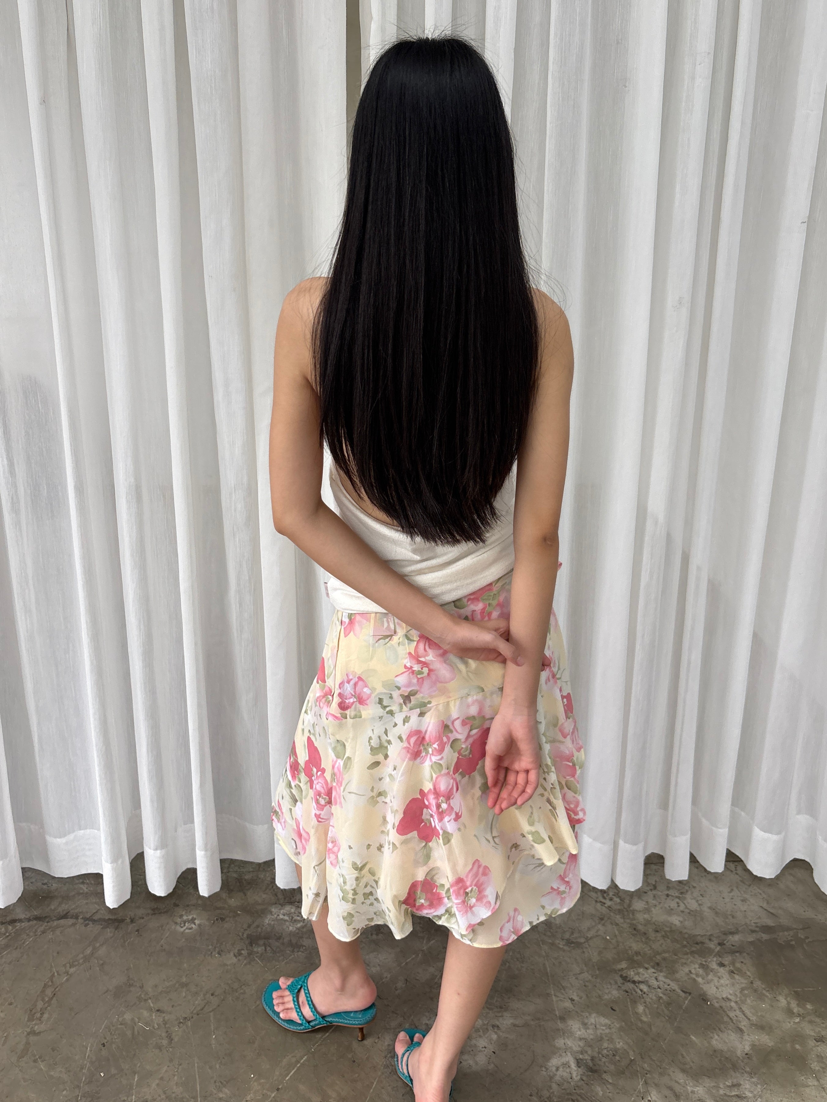 Garden print skirt