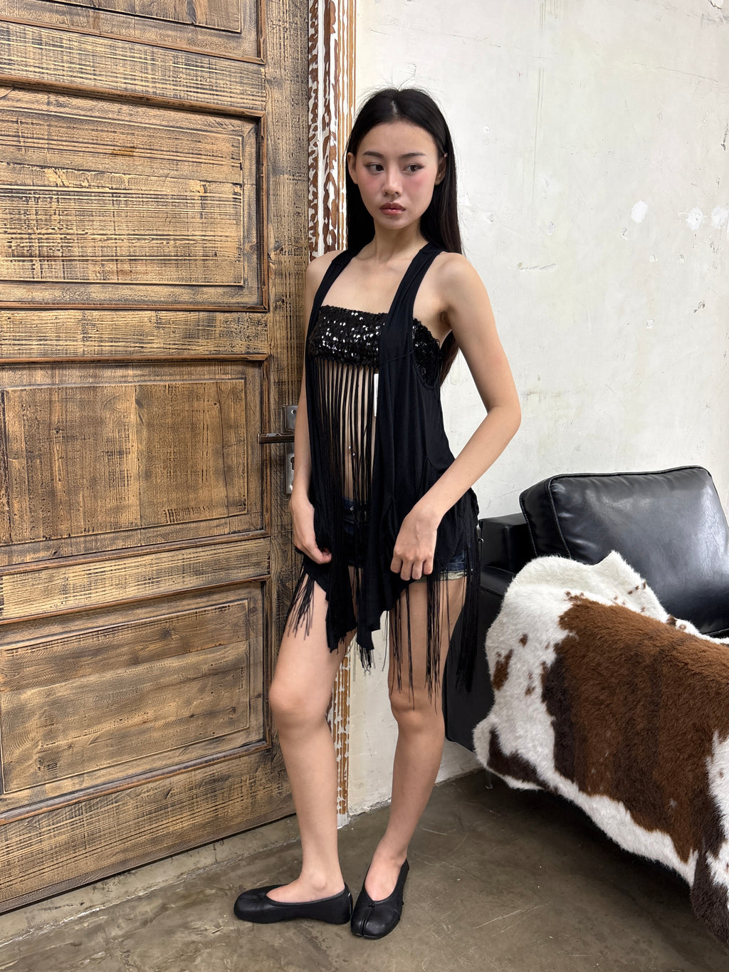Black layering vest