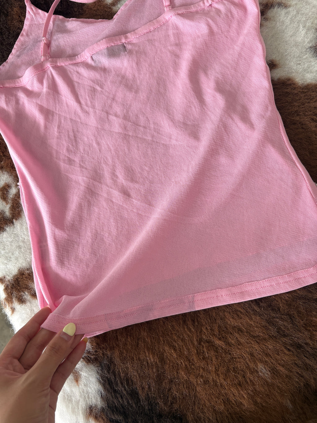 Beaded pink camisole