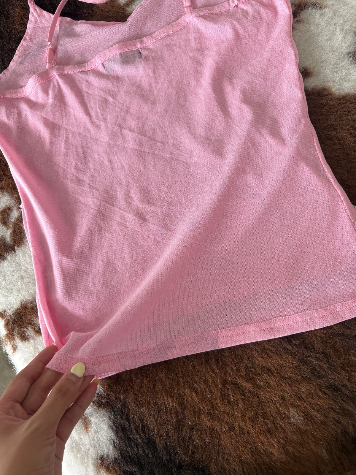 Beaded pink camisole