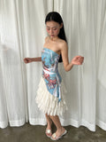 Island bloom drape tube top