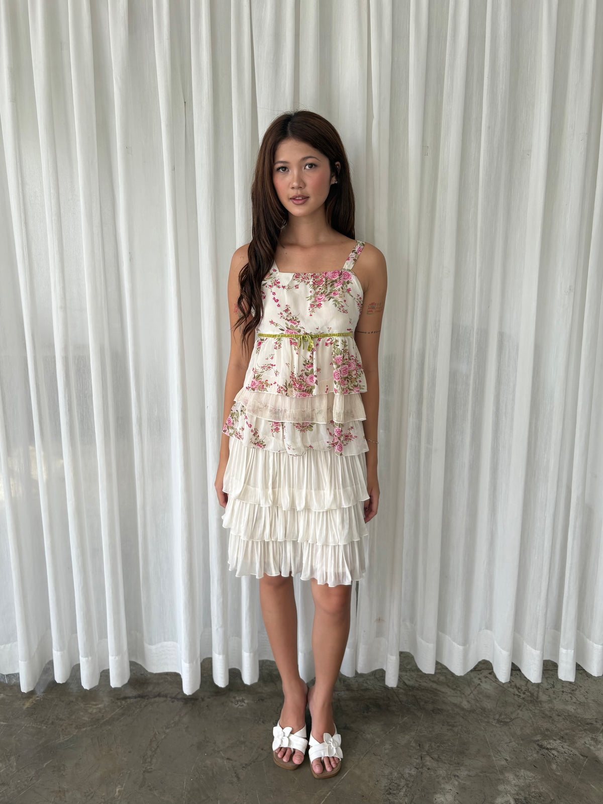 Pink rose babydoll top