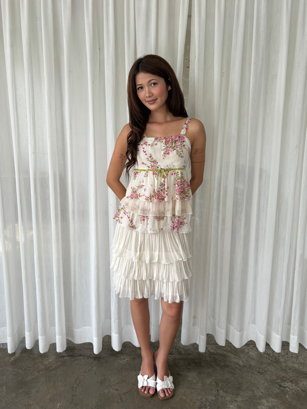 Pink rose babydoll top