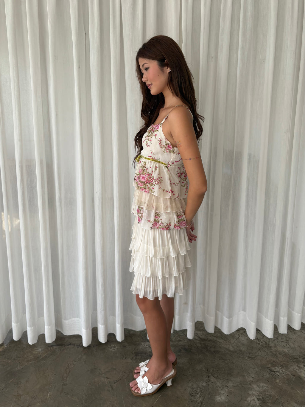 Pink rose babydoll top